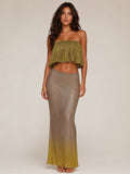 Gold Ombre Maxi Skirt