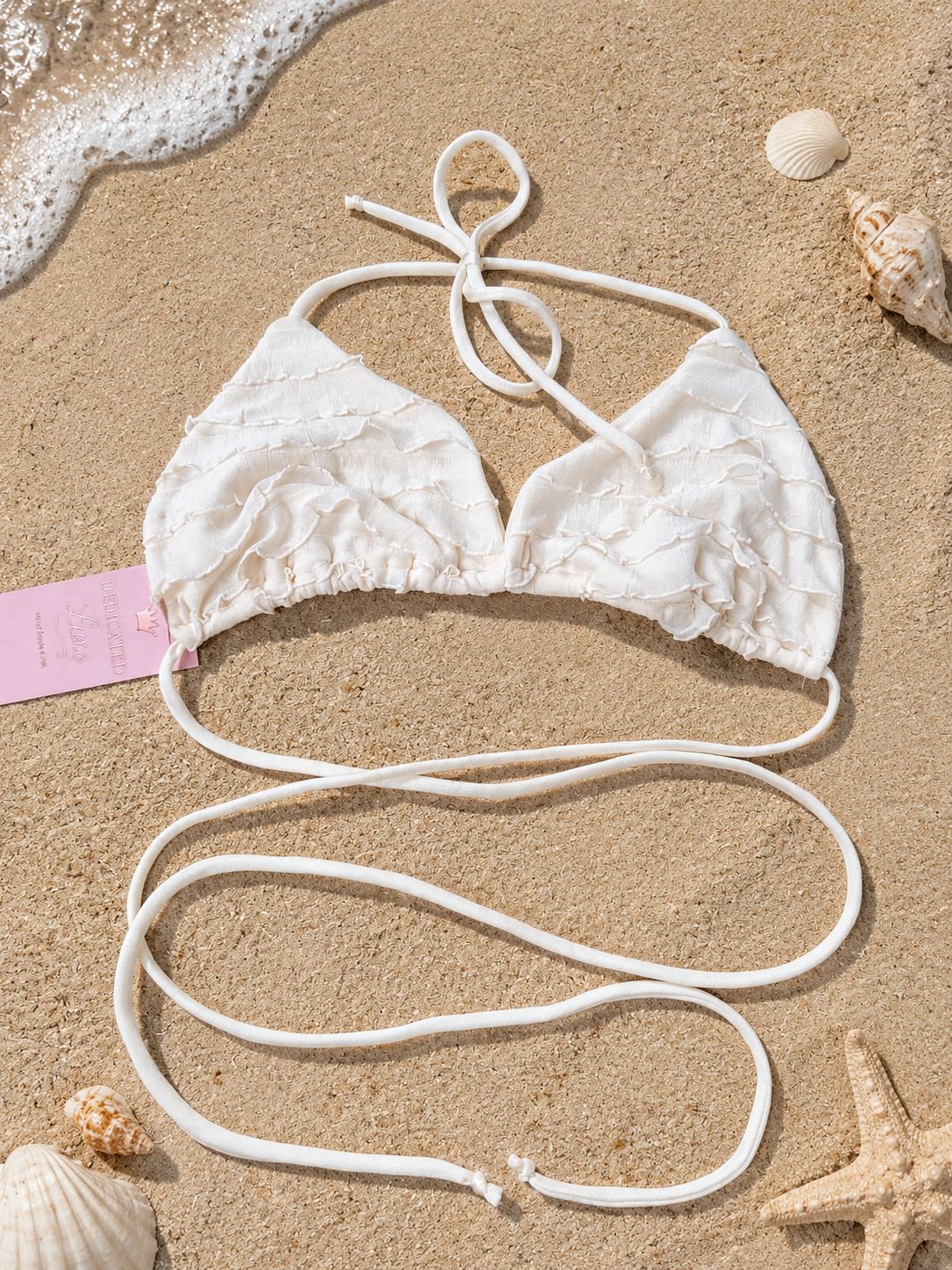 Ruffle Triangle Bikini Top
