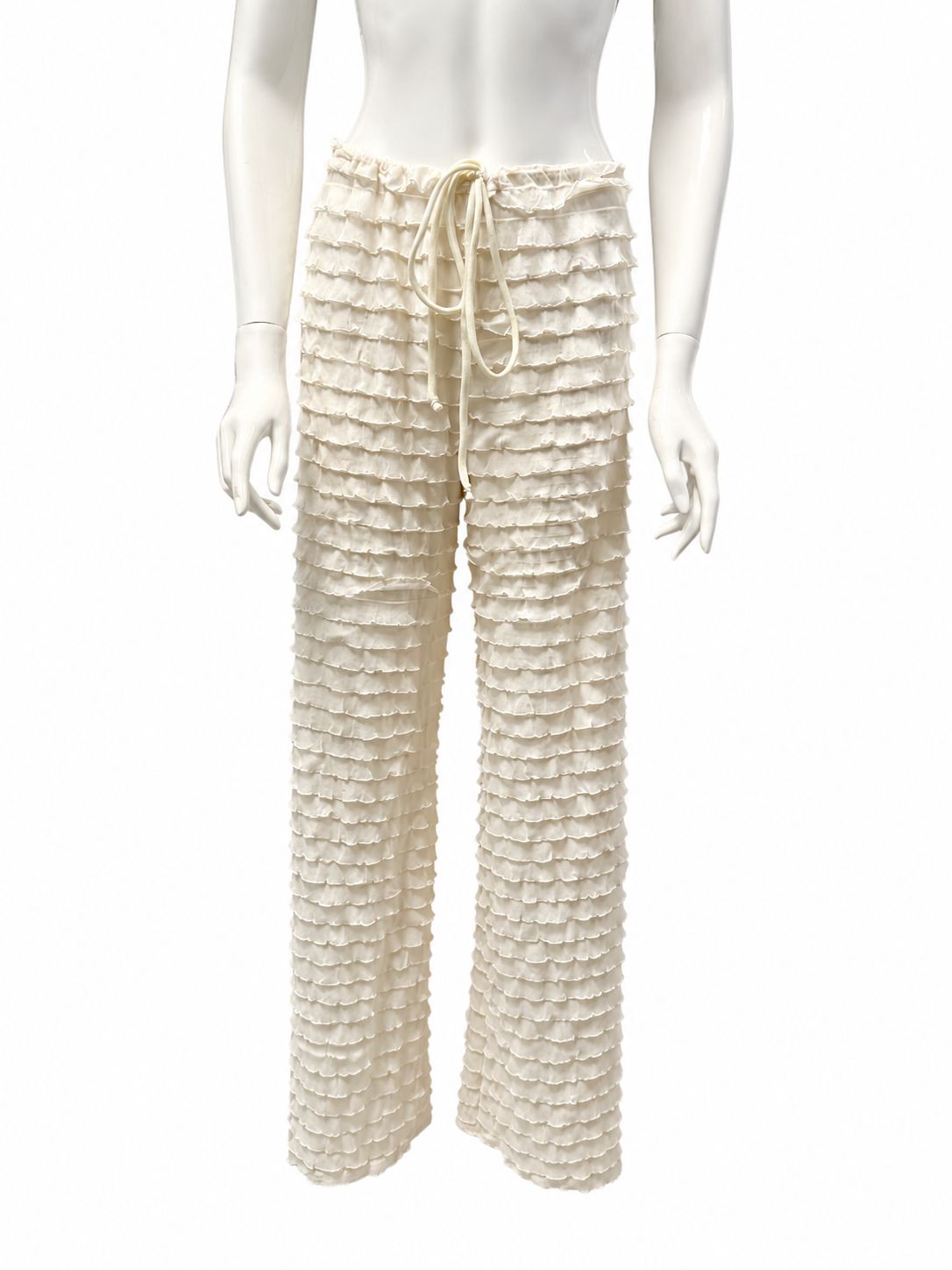 Ruffle Wide Leg Trouser