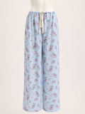 Floral Print Wide Leg Trousers