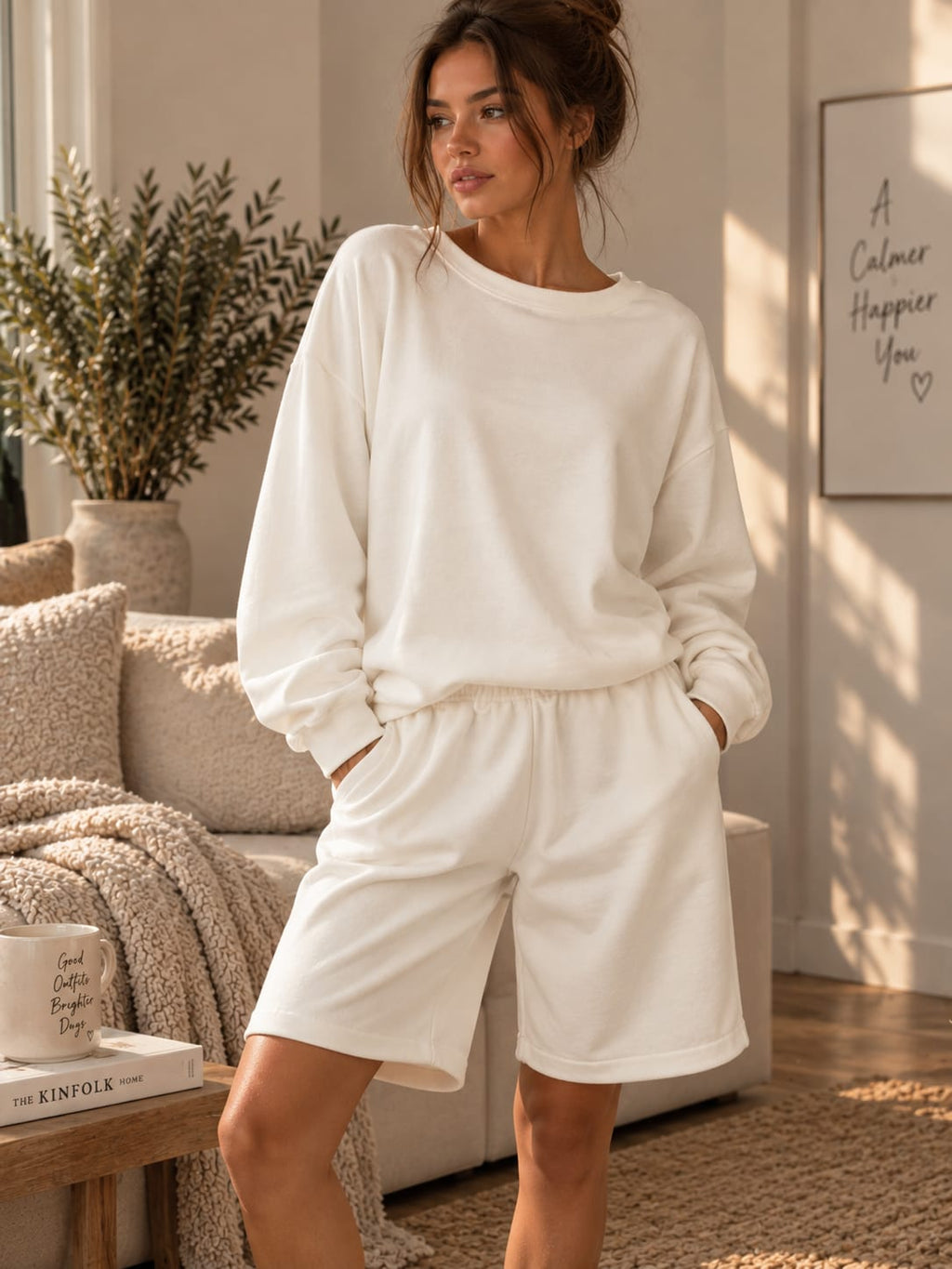 Ivory Oversized Sweatshirt – Handmade in the UK | DLuxe